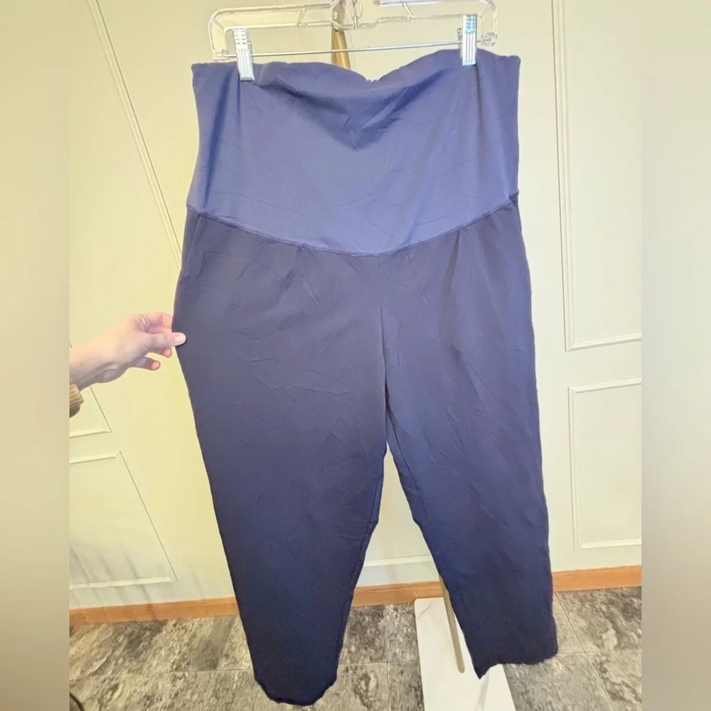 HALARA Leggings Joggers Women's Navy Stretchy Oversized Pants Maternity MSRP$49
